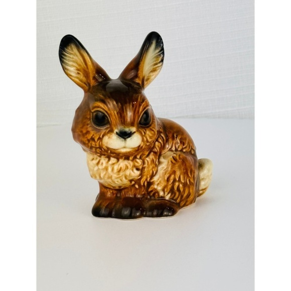 Vintage Goebel W Germany Brown Rabbit Bunny Porcelain Figurine